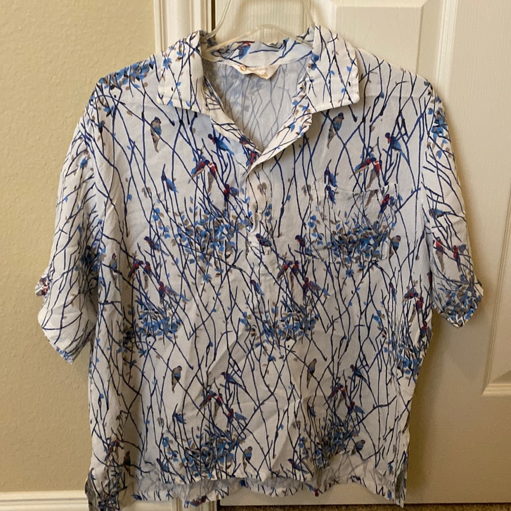 Rare Don Giovanni button-down short-sleeve vintage shirt men’s XL